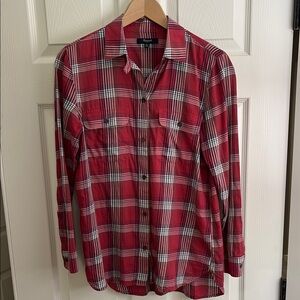 Madewell Red and Black Plaid Ex-Boyfriend Shirt
